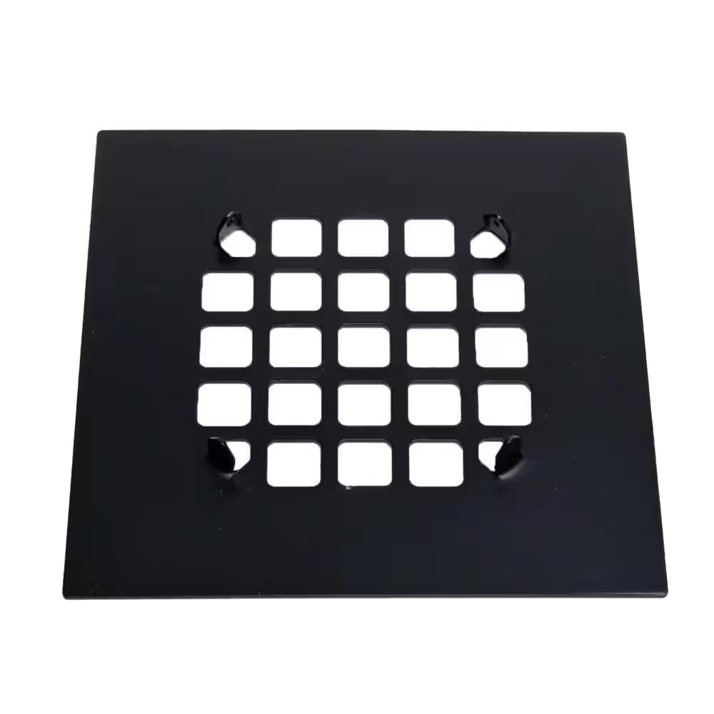 4-1/4 In. Square Snap-Tite Black Matte Snap Strainer