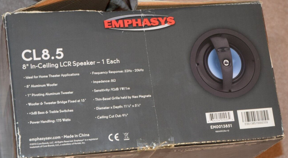 EMPHASYS CL8.5, 175W, 1 Ceiling Speaker