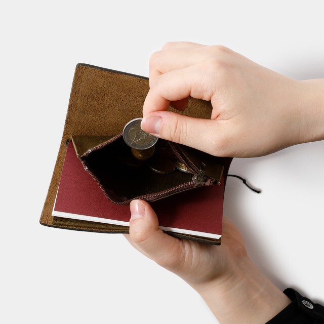 TRAVELER'S notebook Cotton Zipper Case olive Passport size F/S July 2024