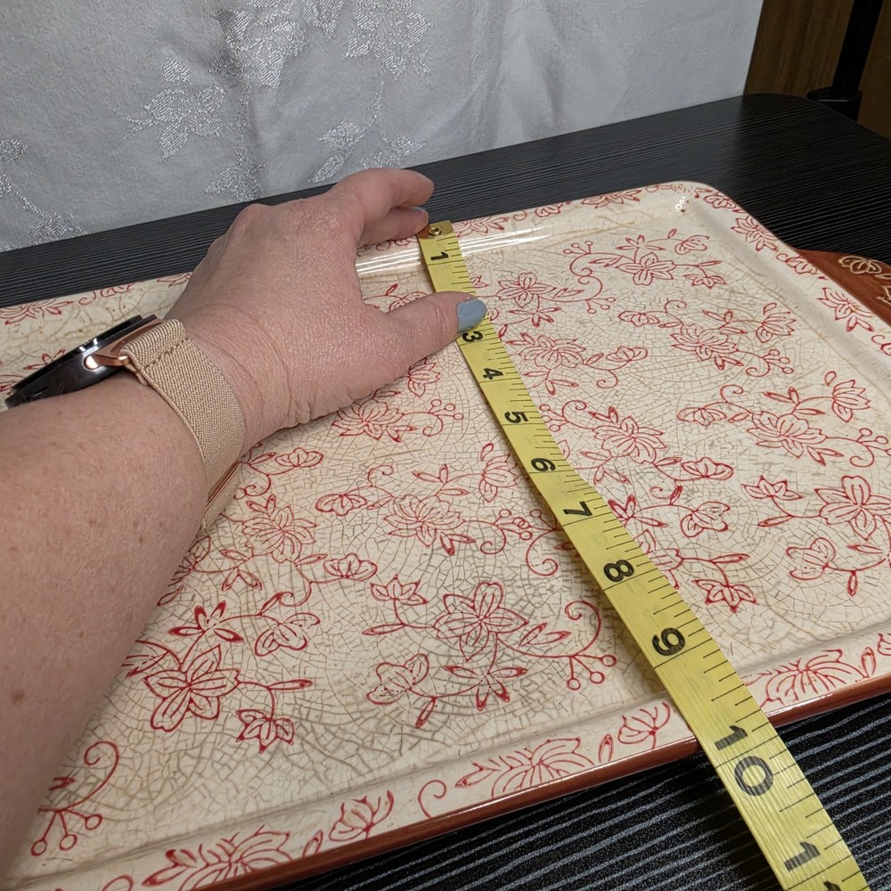 Temptations by Tara Floral Lace Rectangular Serving Tray Platter