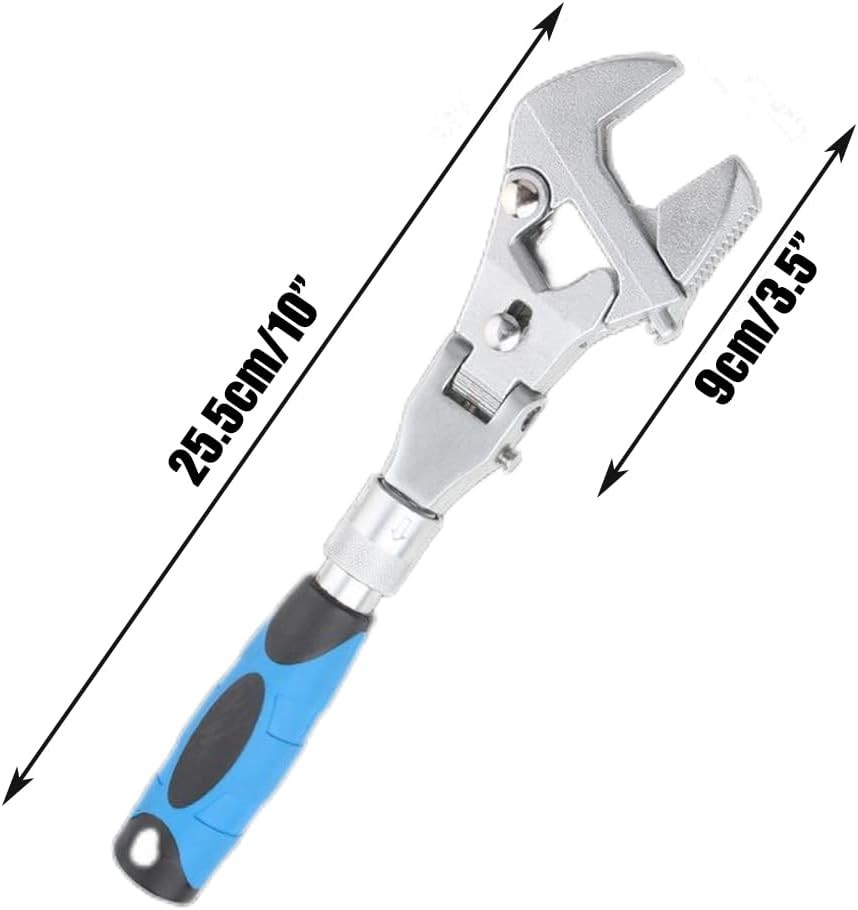 Flexhead Adjustable , 10" to 12" Ratcheting Crescent Wrenches with Retractable E