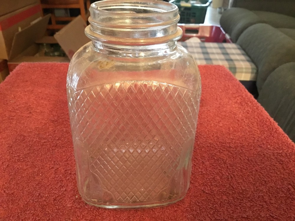 Clear Textured Jar