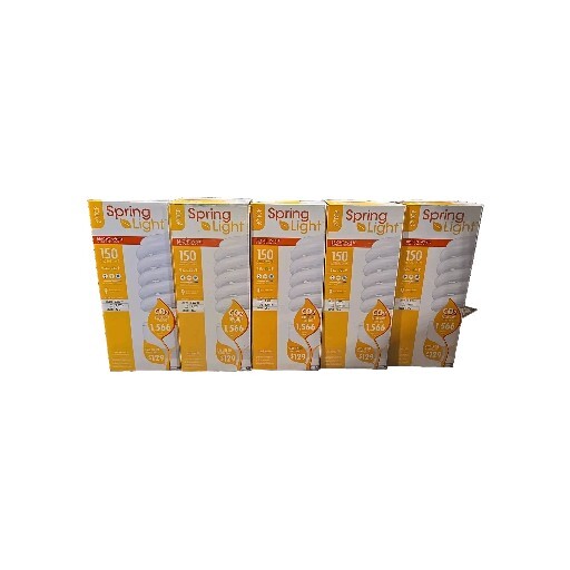 Lot 5 TCP SPRING LIGHT 42W=150W BRIGHTER WHITE