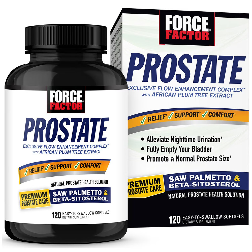 Force Factor Prostate Support Supplement Softgels for Men 120 Count