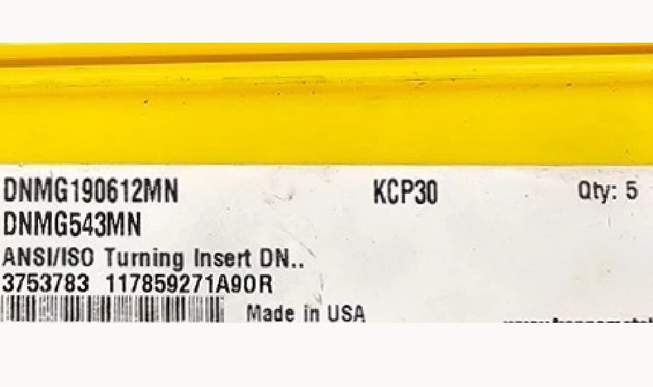 5 PCS  ORIGINAL  INSERTS      DNMG190612MN KCP30