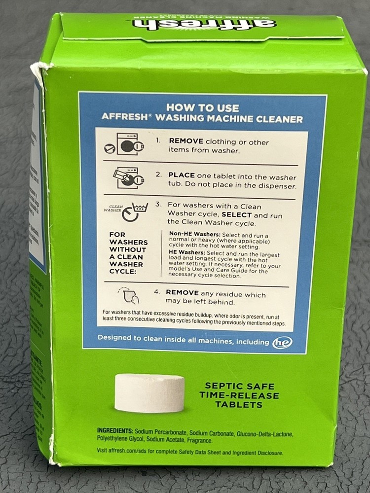 Affresh Washing Machine Cleaner Cleans Front Load and Top Load Washers Includ...
