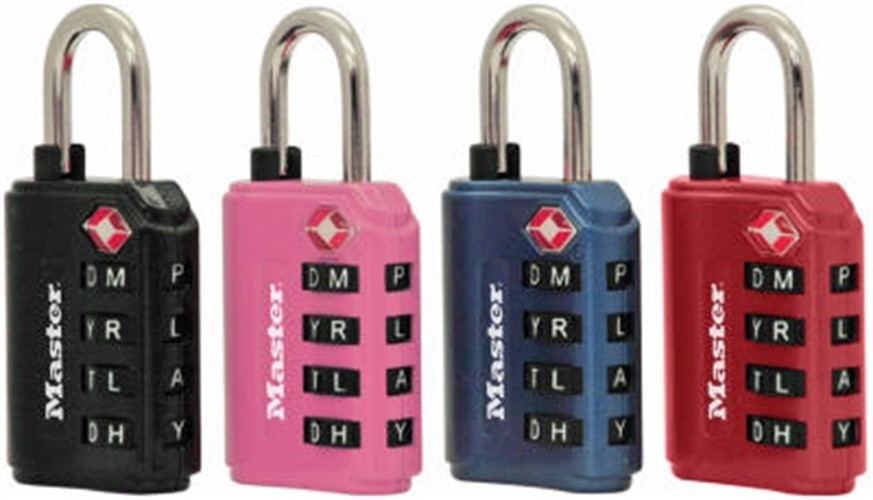 Master Lock  Steel 4-Dial Combination Luggage Lock (4-Pack)