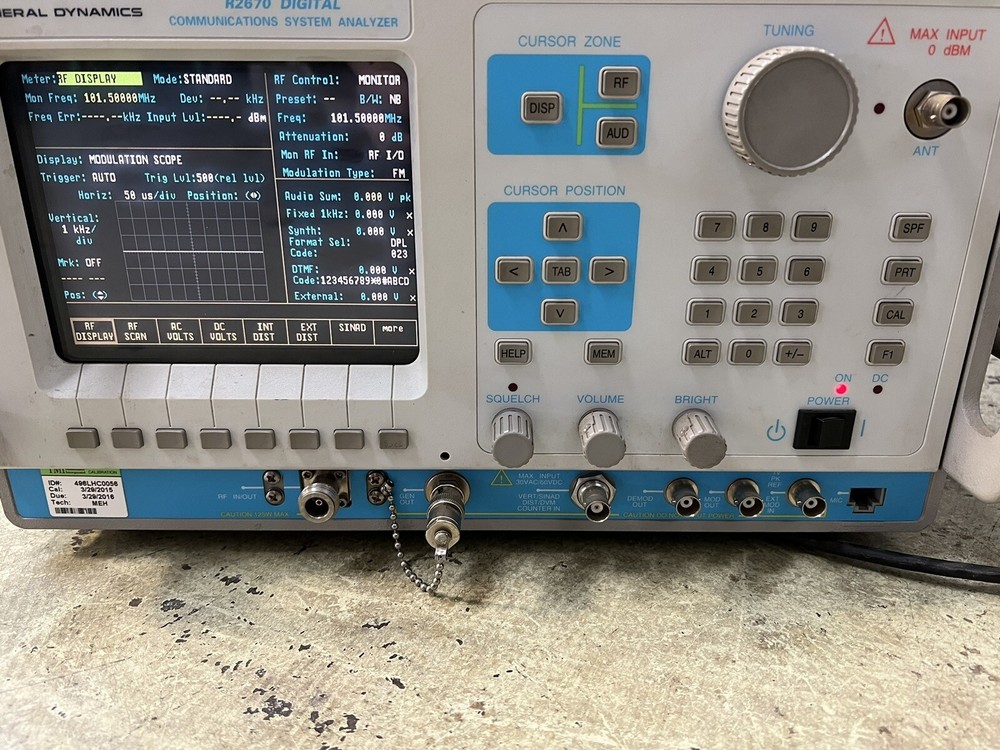 General Dynamics R2670 (Motorola R2670) Digital Communications System Analyzer