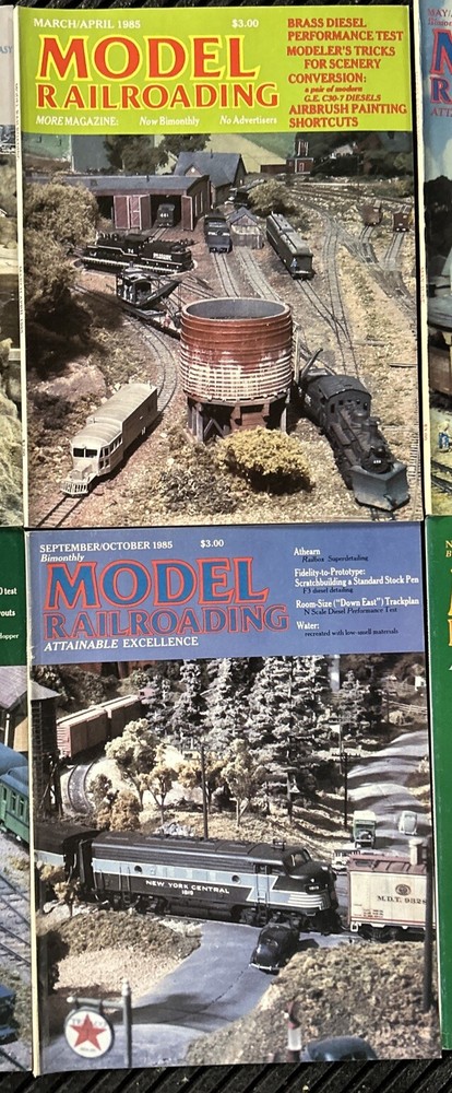 Vintage MODEL RAILROADING Attainable Excellence Magazines, (6) Issues Jan.-Dec.