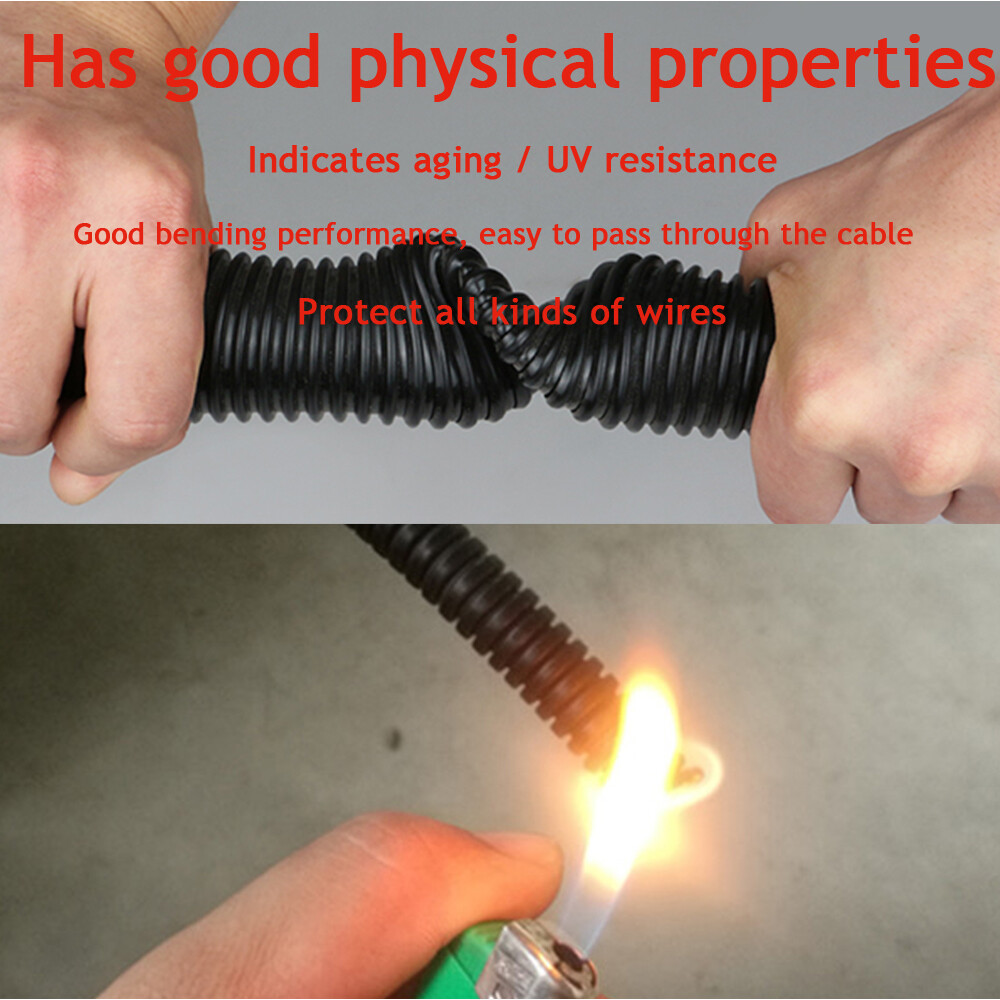 Split Wire Loom Conduit Flex Tubing Automotive Wire Protector Harness Wrap Lot