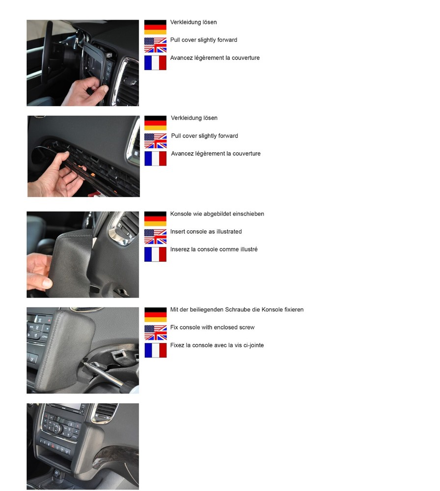 KUDA Phone Holder 058125 Compatible With Dodge Durango Since 2011