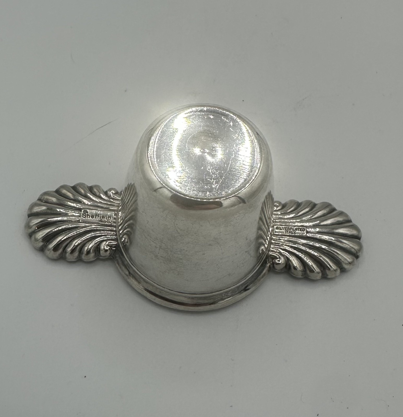 Italian Made Sheffield Co Turn & Pour Silver Plate Jigger