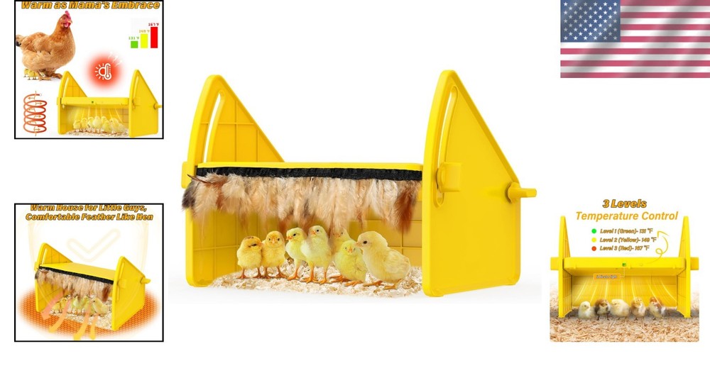 Adjustable Heating Brooder Plate for Chicks & Ducklings - 3 Temperature Levels