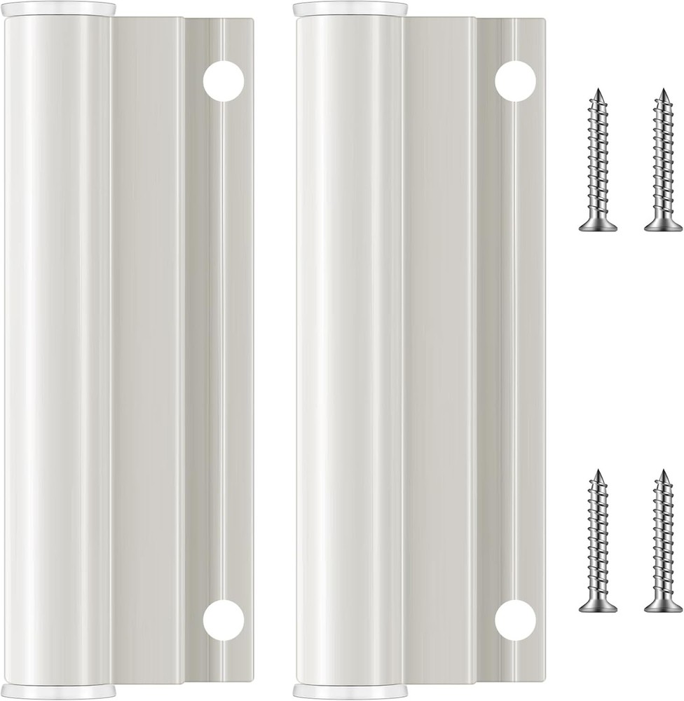 2 Sets Hinge Leaf for Screen Doors White Upper Storm Aluminum Door Replacement P