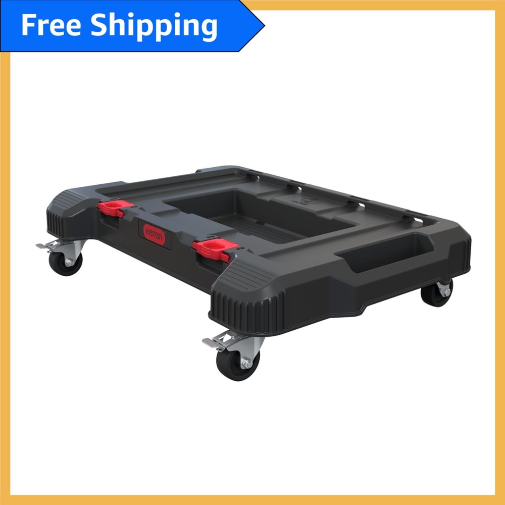 Versatile Rolling Dolly - 220 lbs Capacity with Modular Design & Locking Casters