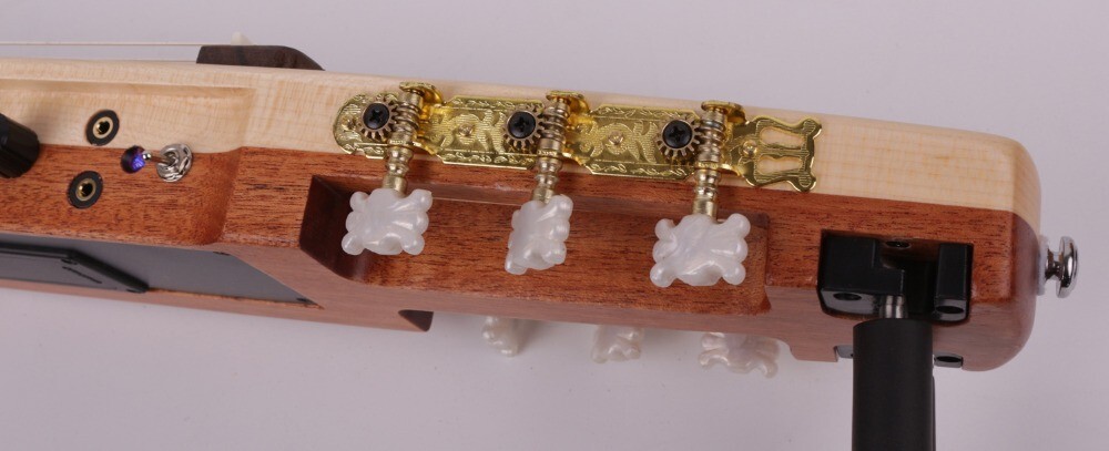 Travel electric classical guitar headless nylon string portable built in effect