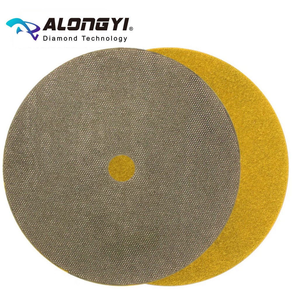 4PCS 7" Electroplated Flexible Diamond Grinding Disc Honing Pad Stone