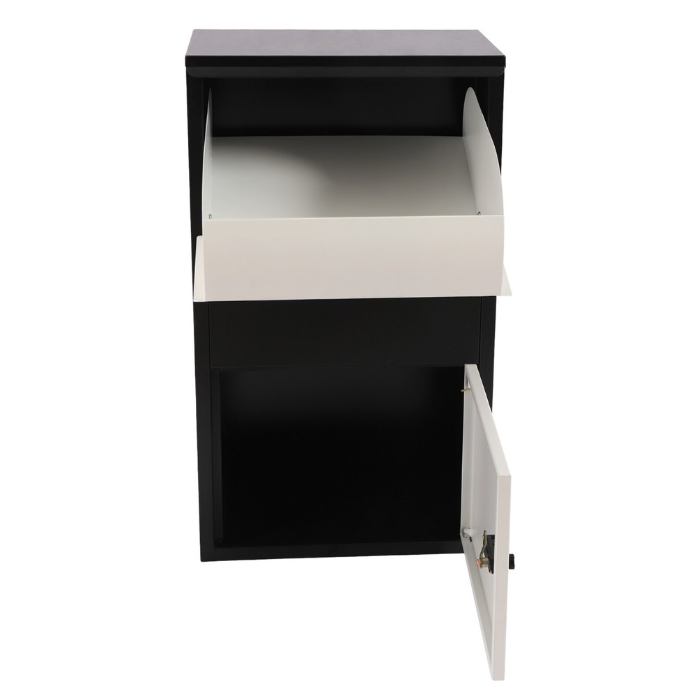 Package Delivery Box Mail Parcel Drop Mailbox Home Container Outdoor Porch&Lock