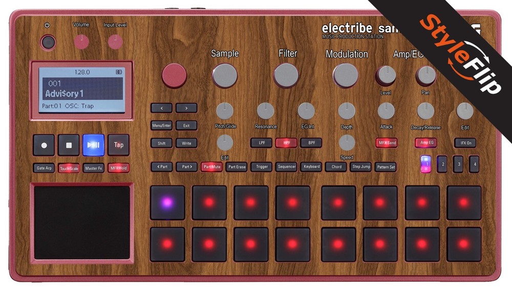 Korg Electribe Sampler | Wood 2 | Protective Decal | StyleFlip Skins