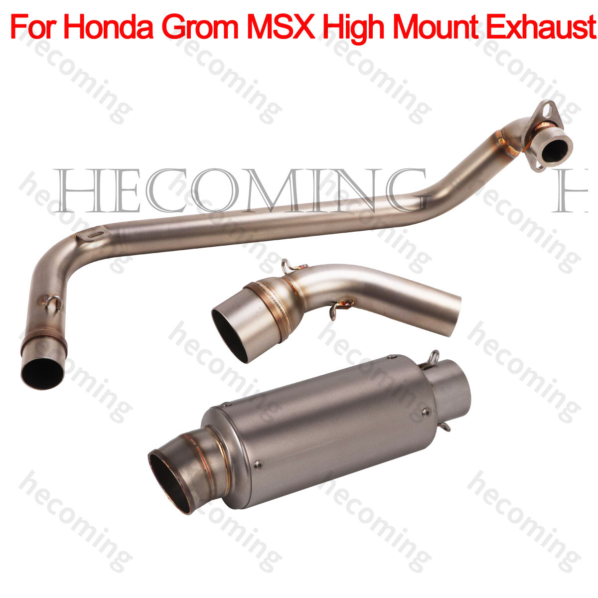 Exhaust System Grom High Mount For Honda Grom msx 125 Slip on Baffle Muffler