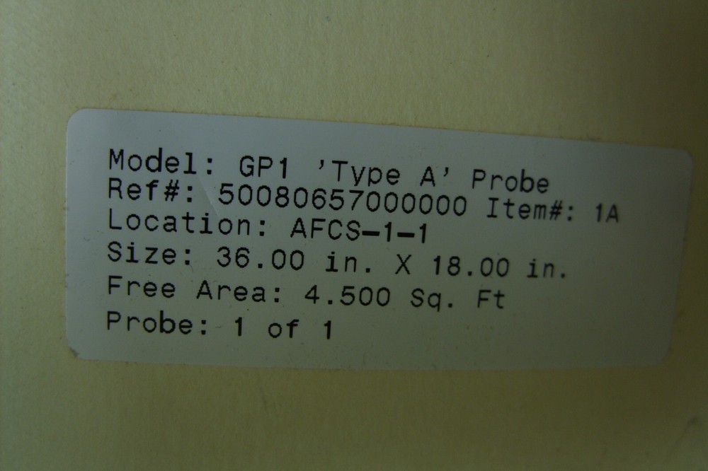 EBTRON MODEL GP1 TYPE A Probe ~ Item: 1A ~ AFCS-1-1