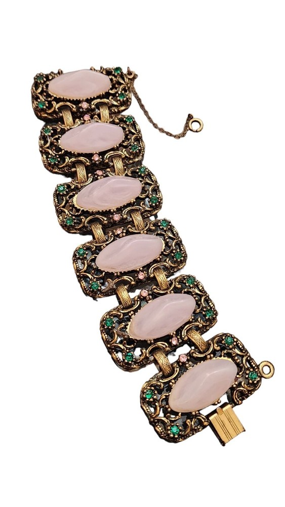 Vintage Elaborate Acrylic Panel Bracelet (A2498)