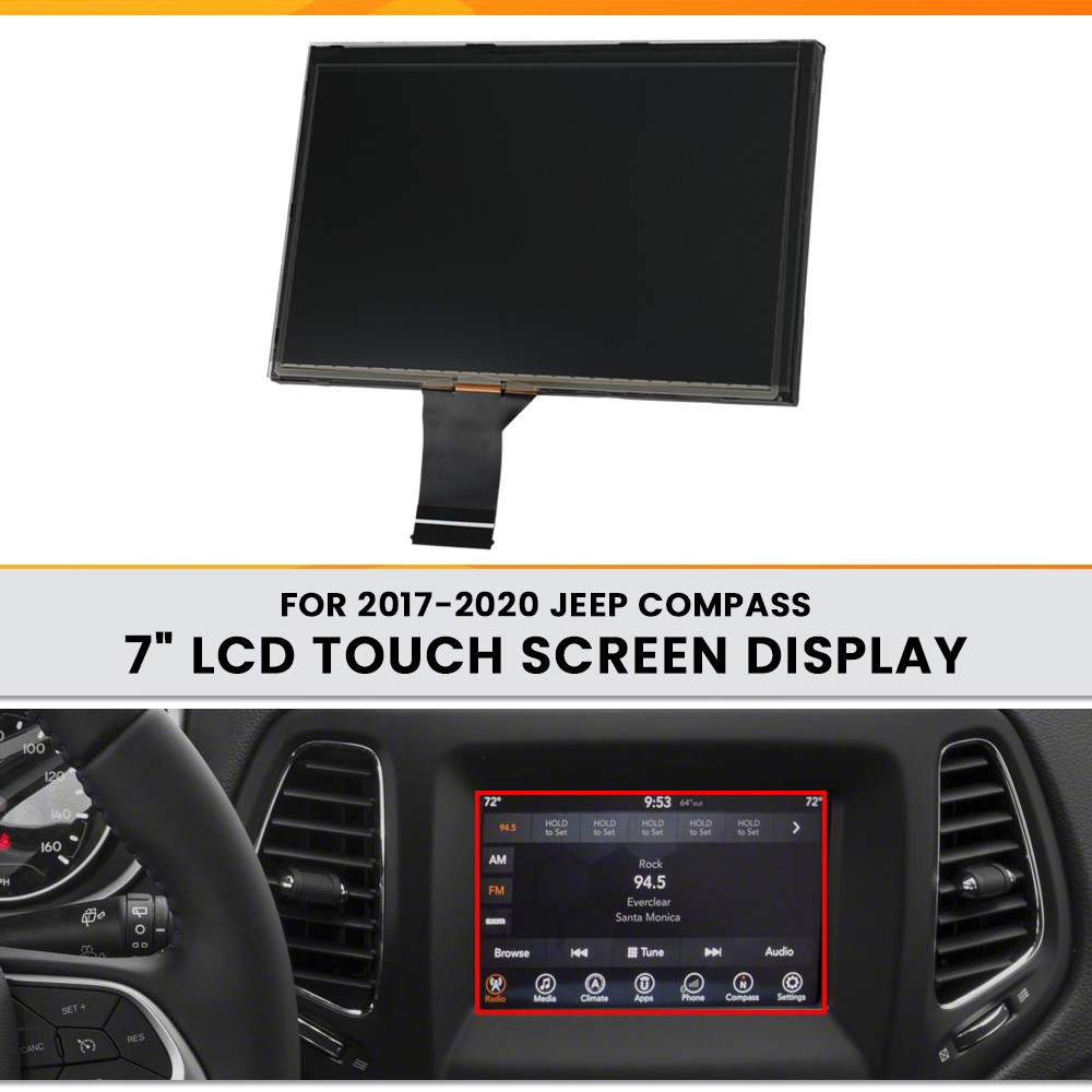 TDO-WXGA0700K00057-V1 7" LCD Display Touchscreen Radio For 17-20 Jeep Compass US