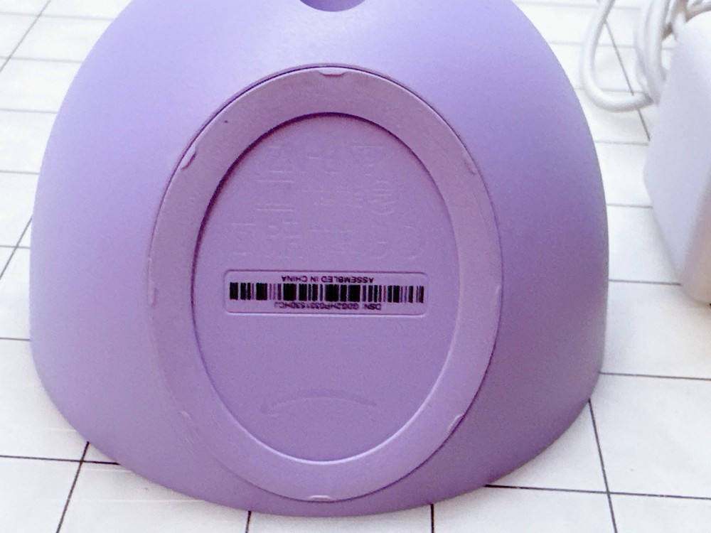 Amazon Echo Pop Smart Speaker Lavender Bloom C2H4R9 With Alexa Power Supply