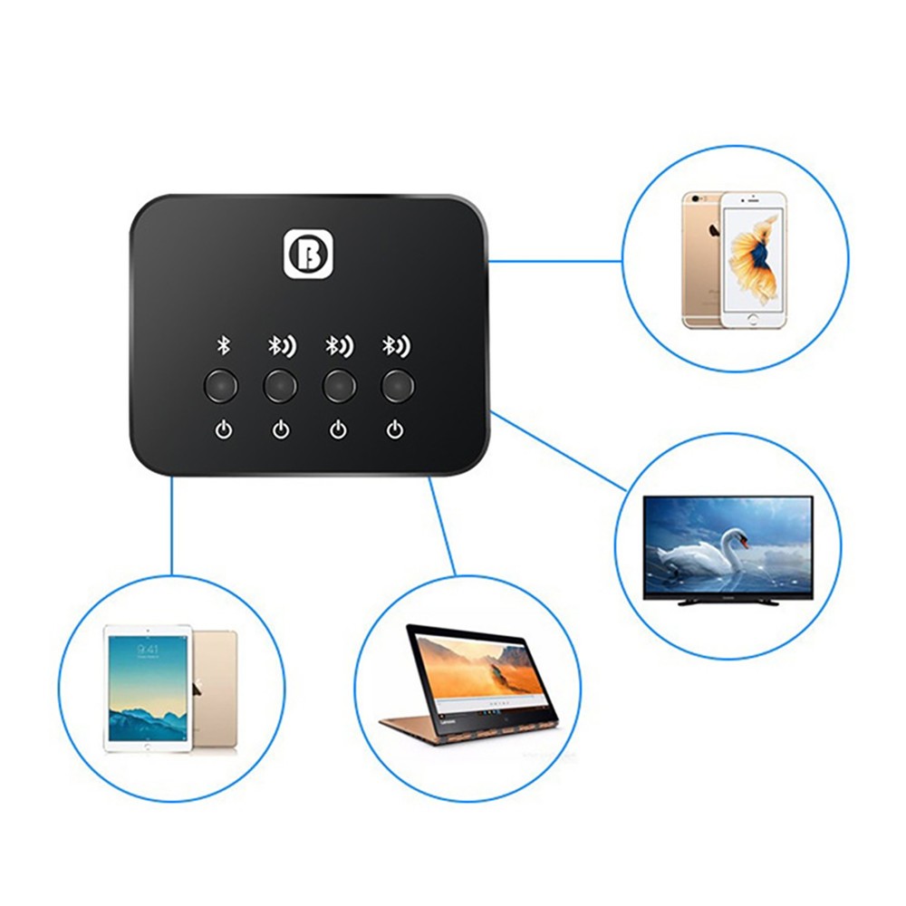 One To Three Bluetooth 4.0 Stereo Launcher Splitter Adapter Music Transmitter