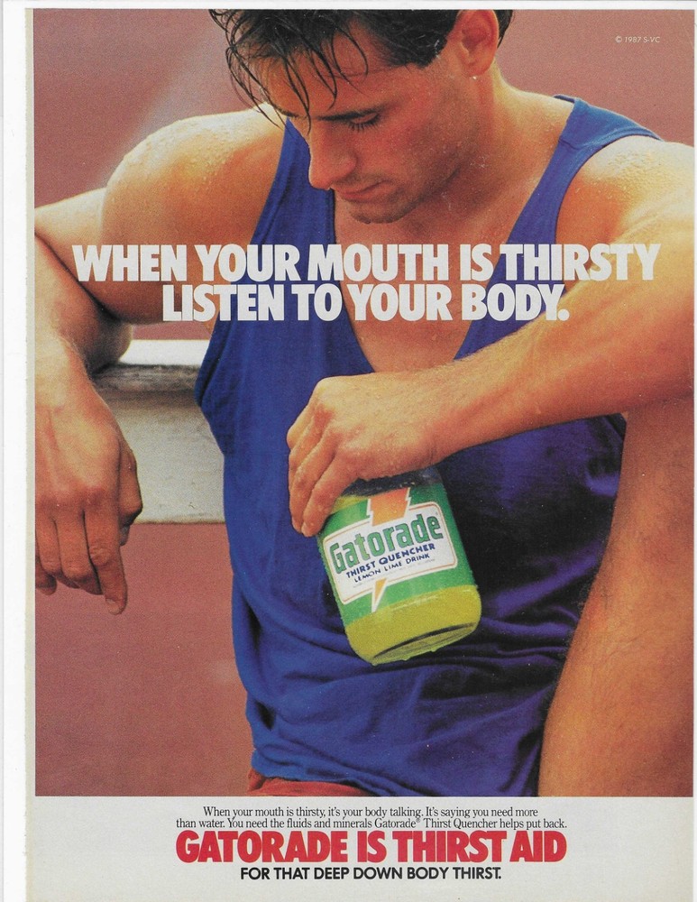 GATORADE IS THIRST AID ORIGINAL PRINT AD