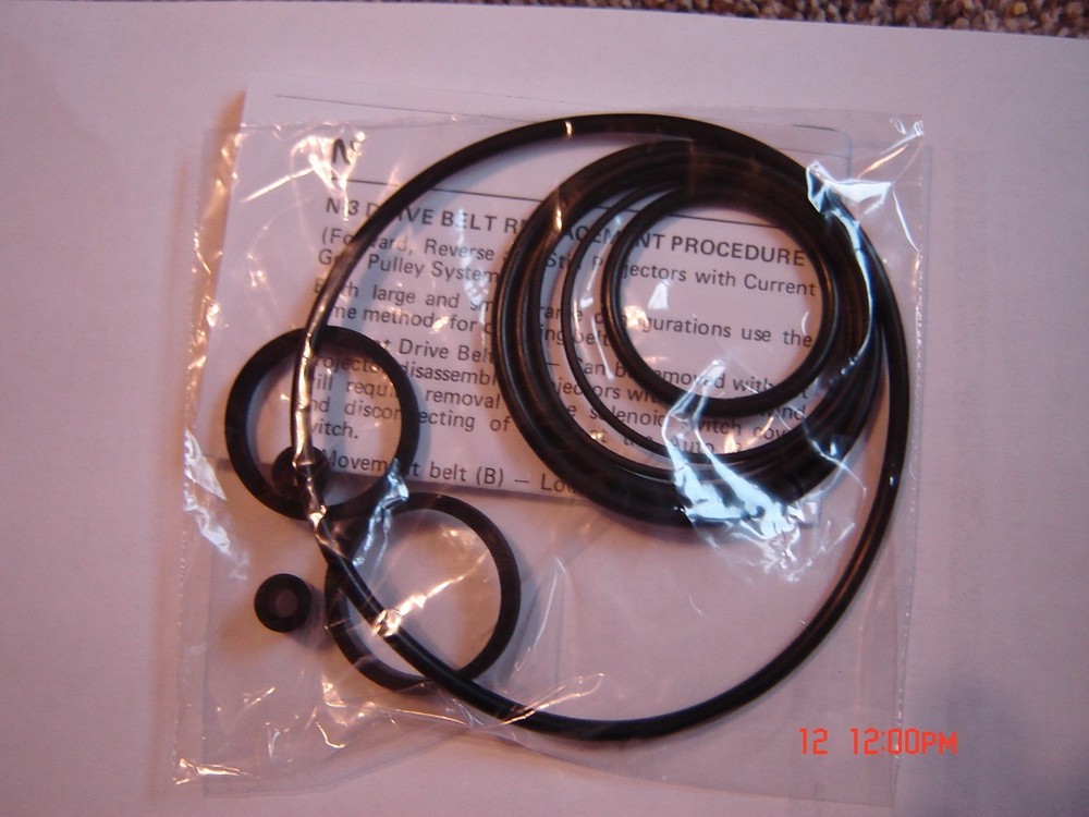 WARDS 899 Projector Belts,6 Belts,4 Tires Set. & Instructions