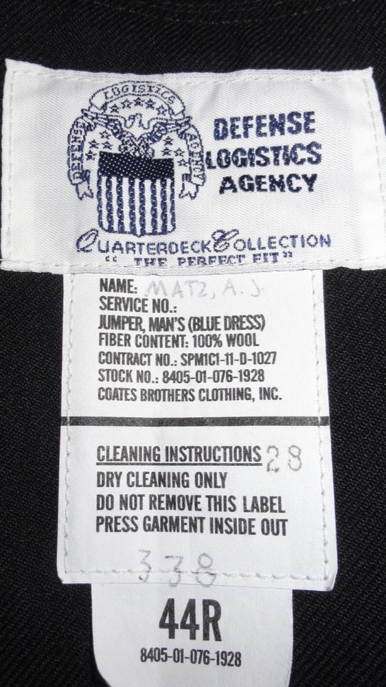 USN U.S. NAVY CRACKER JACK JUMPER JACKET 44R
