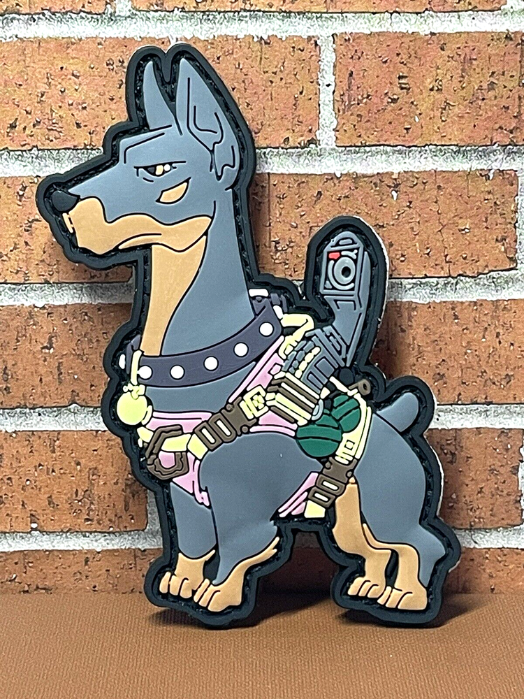 PVC Tactical Morale Patch - Doberman Dog Patch - Military K9 Patch