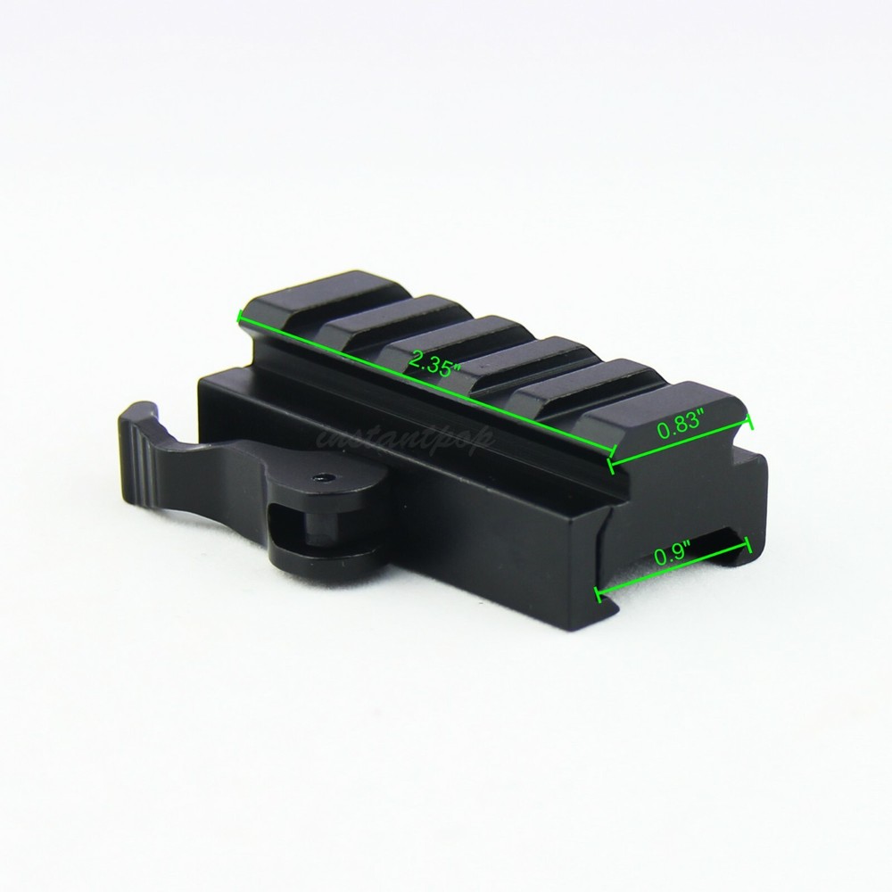 5-Slot Quick Release Detach 1/2" Mini Riser Scope Sight Mount (2PCS)