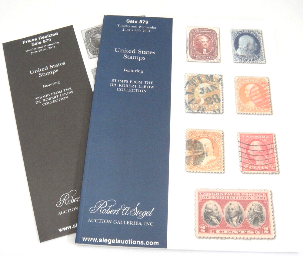 Siegel Stamp Auction Catalog w Prices Realized Robert Lebow Collection 2004