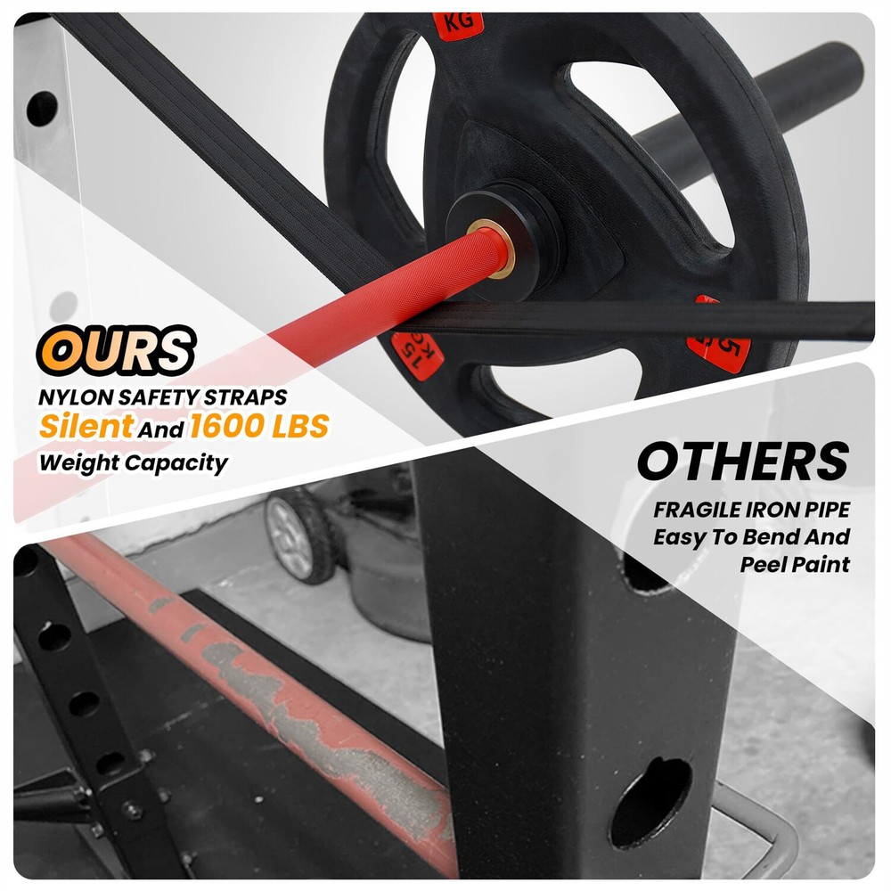 1600LBS Power Cage with LAT Pulldown Multi-Functional Power Rack W/Cable Pulley