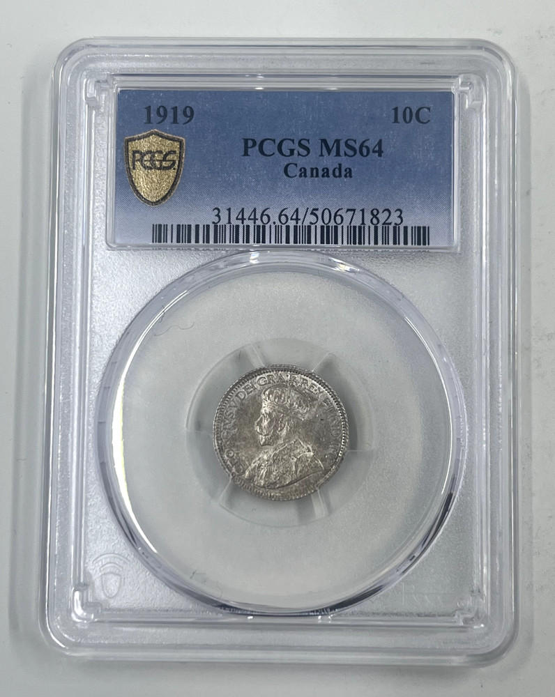 1919 10C PCGS MS64 Canada