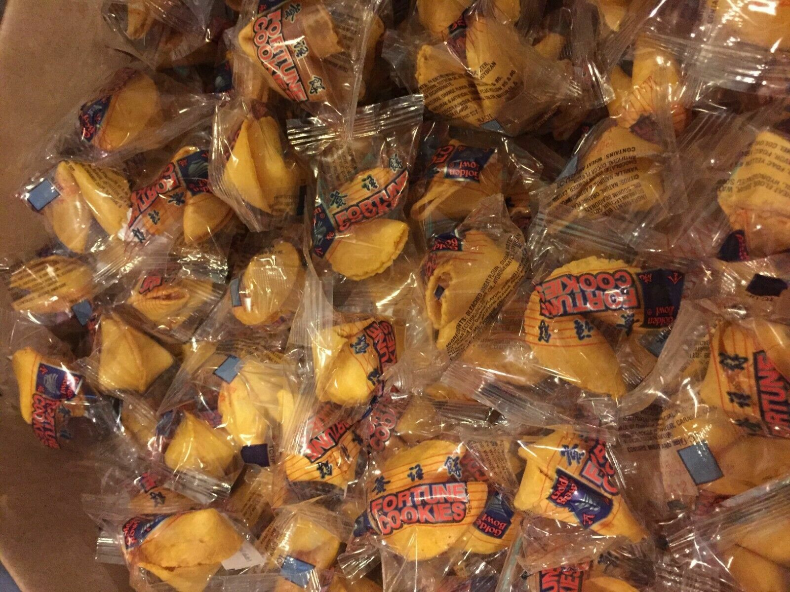 Golden Bowl Fortune Cookies 10-300 pcs Individually Wrapped "Free Shipping"