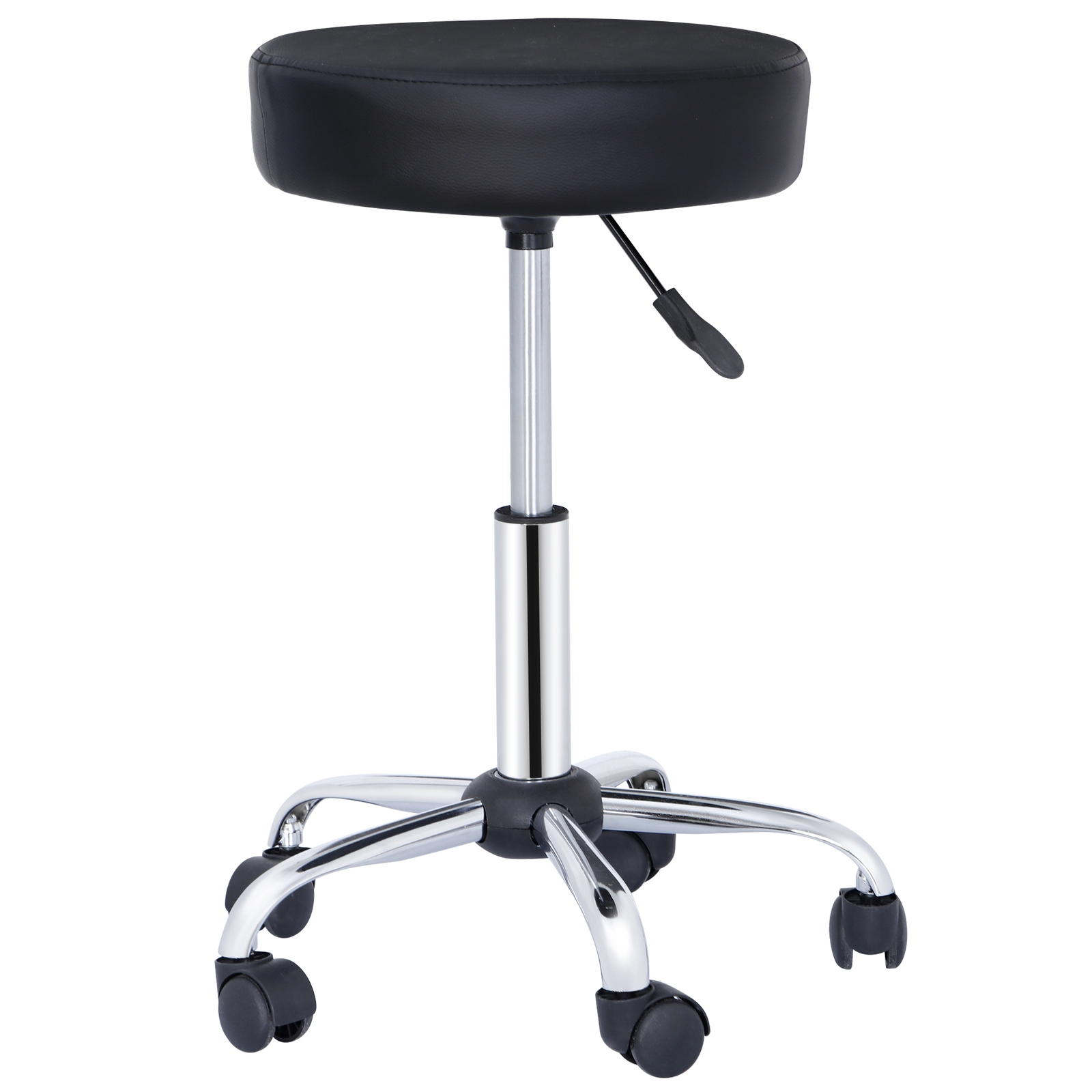 Hydraulic Rolling Stool Swivel Salon Chair Office Tattoo Adjustable Height Black