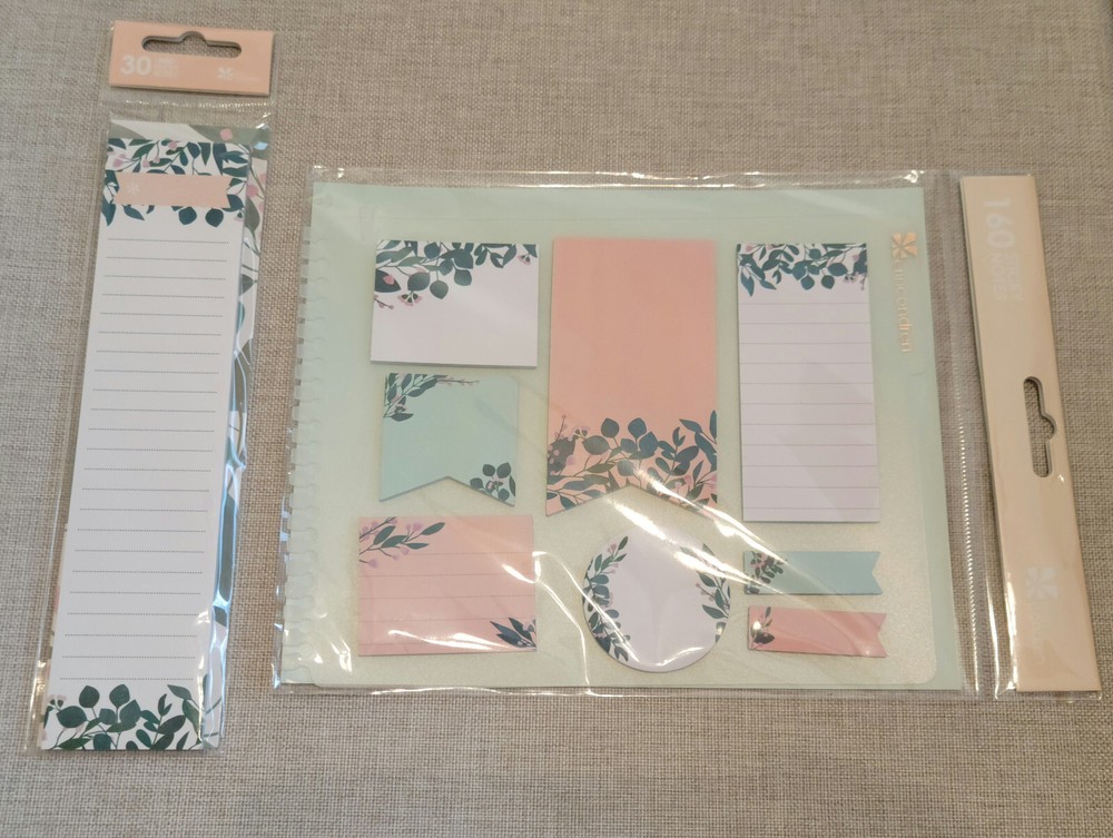 Erin Condren Eucalyptus Snap-in Stylized Sticky Notes and Sticky Notepad