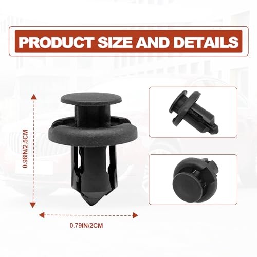 150PCS Front Bumper Push-Type Retainer Clips, 2 Sizes Universal Auto Clips