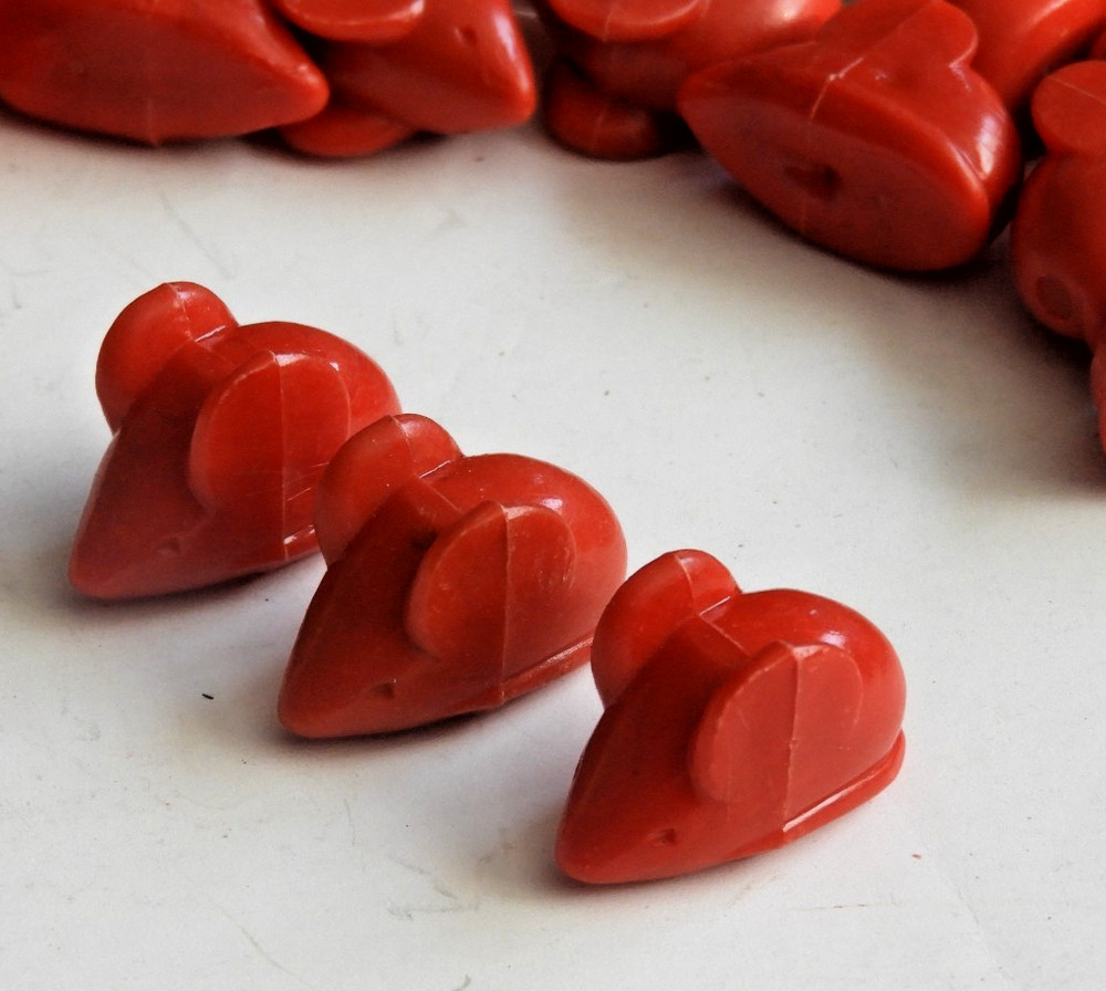 Math Manipulative Counters Counting Sorting Learning Red Miniature Mice 212 pcs