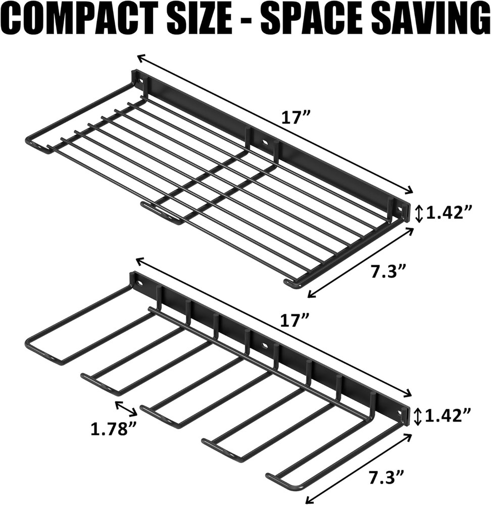 Wall Mounted Drill Rack & Tool Shelf, Power Tool Organizer Holder, Heavy Duty Ut
