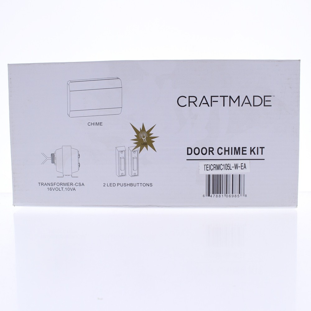 Teiber White 2-Light Push Button Door Chime C105L-W