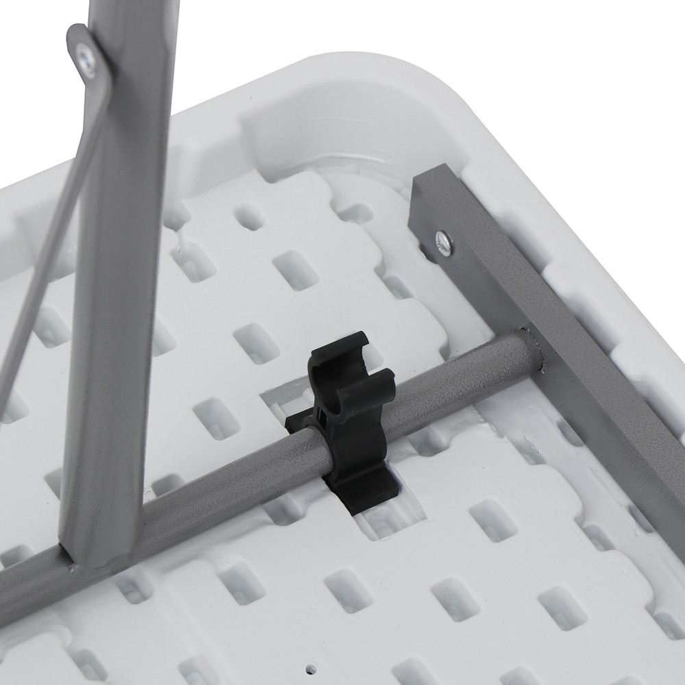 8FT Folable Camping Table w/Handle Safety Lock Dining Table Picnic Camping Table