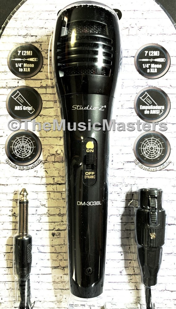 2X Dynamic Handheld Microphone Karaoke DJ Vocal Mic with On/Off Switch 1/4" Plug