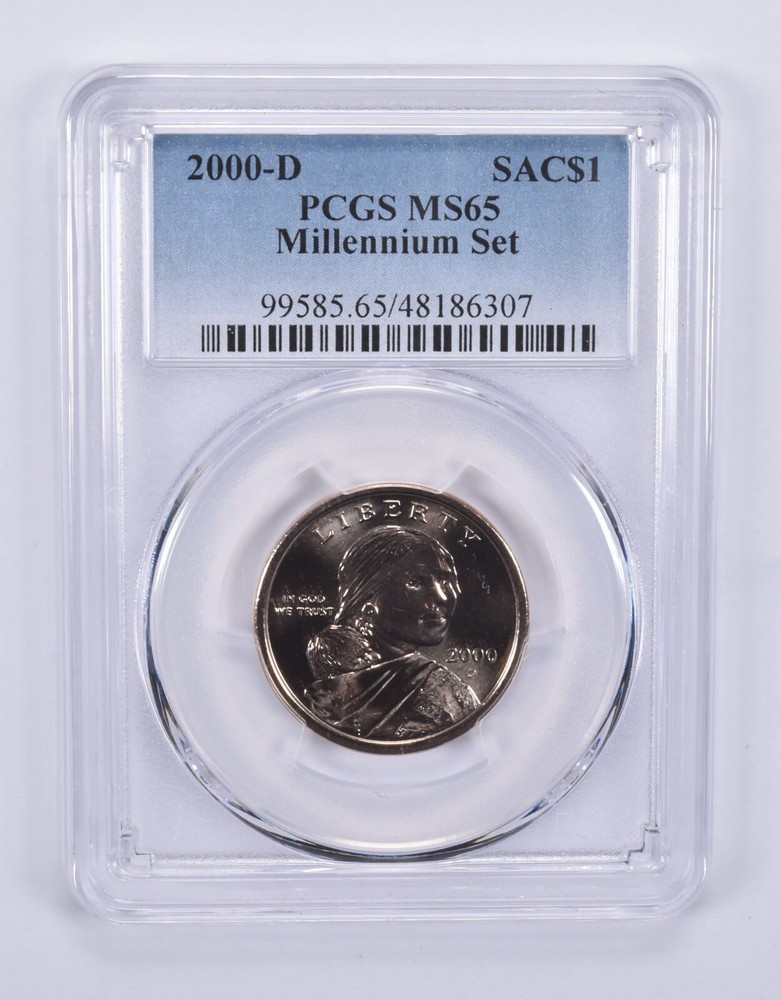 2000-D Sacagawea Dollar Millennium Set MS65 PCGS Blue Label