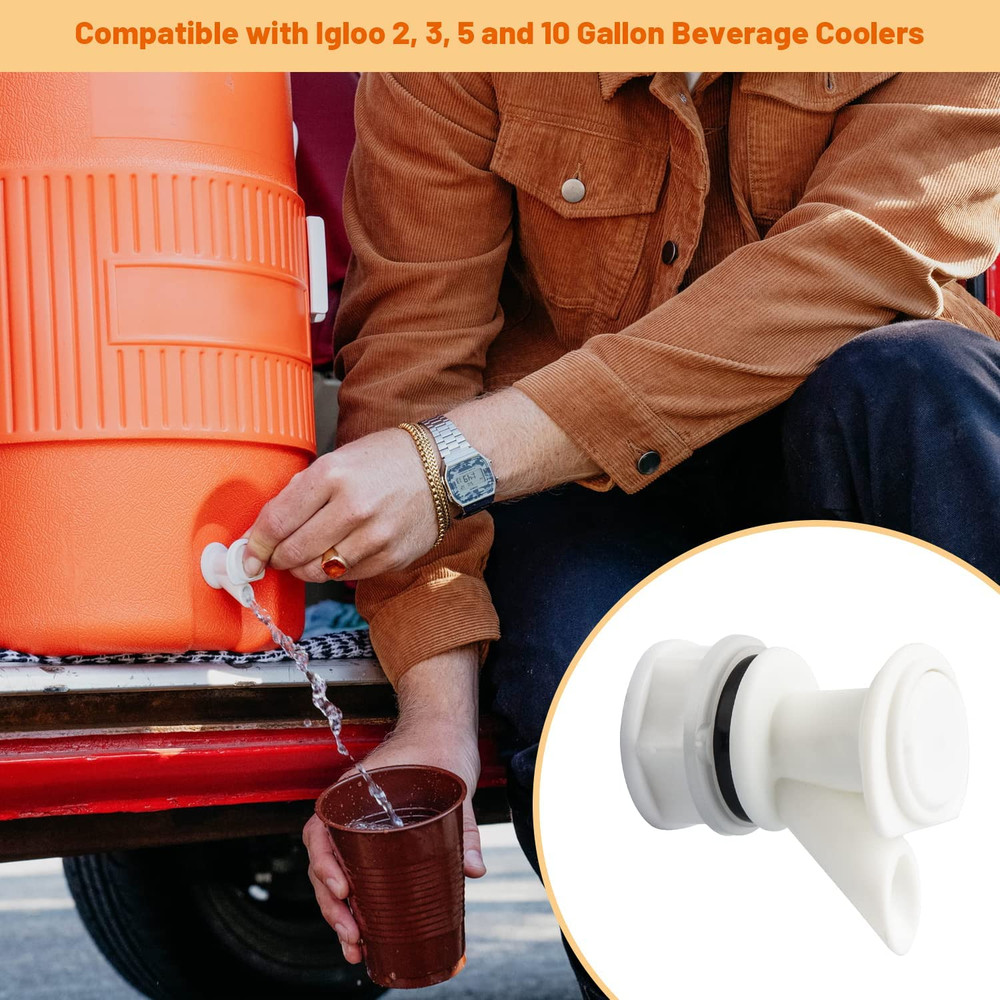 Push-Button Spigot Cooler Spigot Replacement, Compatible with Igloo 2-10 Gall...