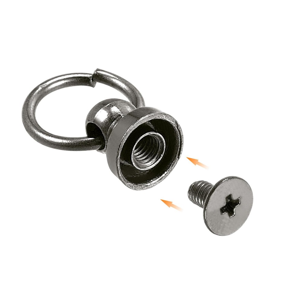 0.43" Toroidal Joint Button Pin Rivets Screw Bow Grey 20 Pcs