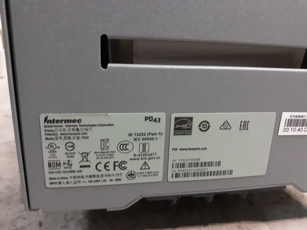 Intermec PD Series PD43 Thermal Barcode Label Printer w/1x Roll Label+USB2+Cord